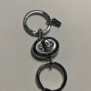 Coach Silver Valet Keychain